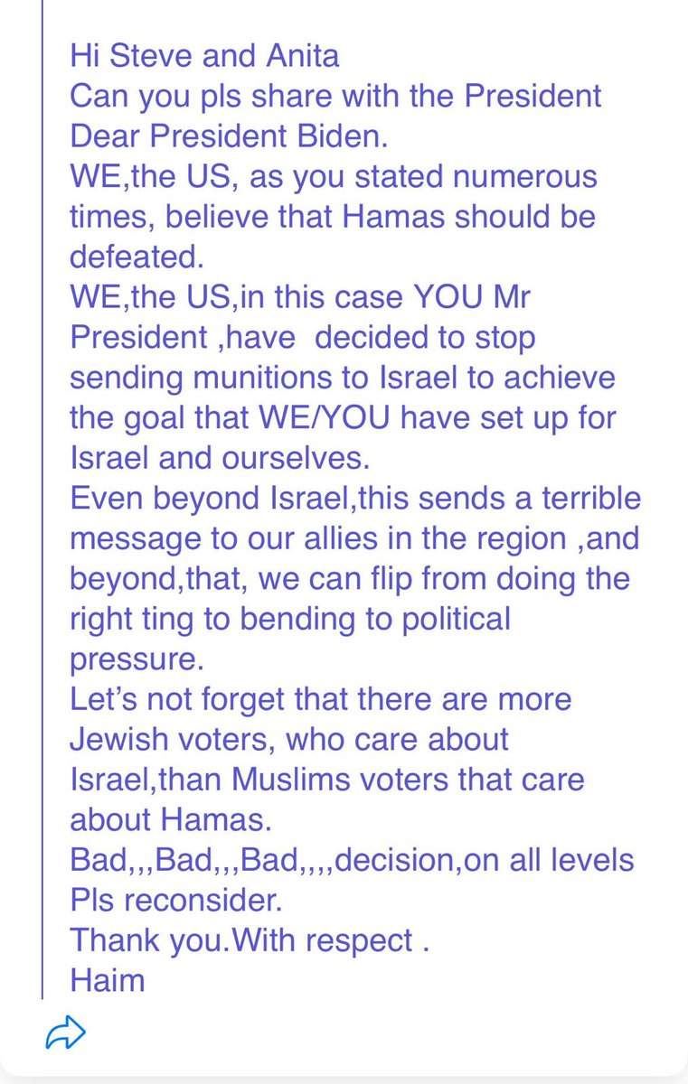 Democratic mega-donor Haim Saban wrote an email to Biden's aides Steve Ricchetti & Anita Dunn about Biden's decision to put on hold a weapons shipment to Israel: 'Let's not forget there are more Jewish voters who care about Israel than Muslim voters who care about Hamas'