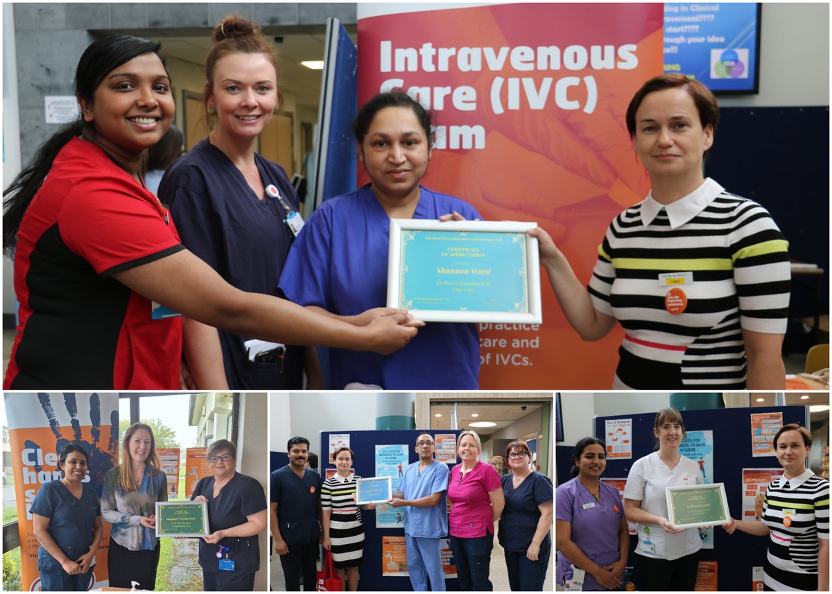 Well done 👏 to staff and wards at #UHG and #MPUH who were presented with Certificates of Appreciation in areas of Hand Hygiene, IV line Care and Equipment Cleaning.