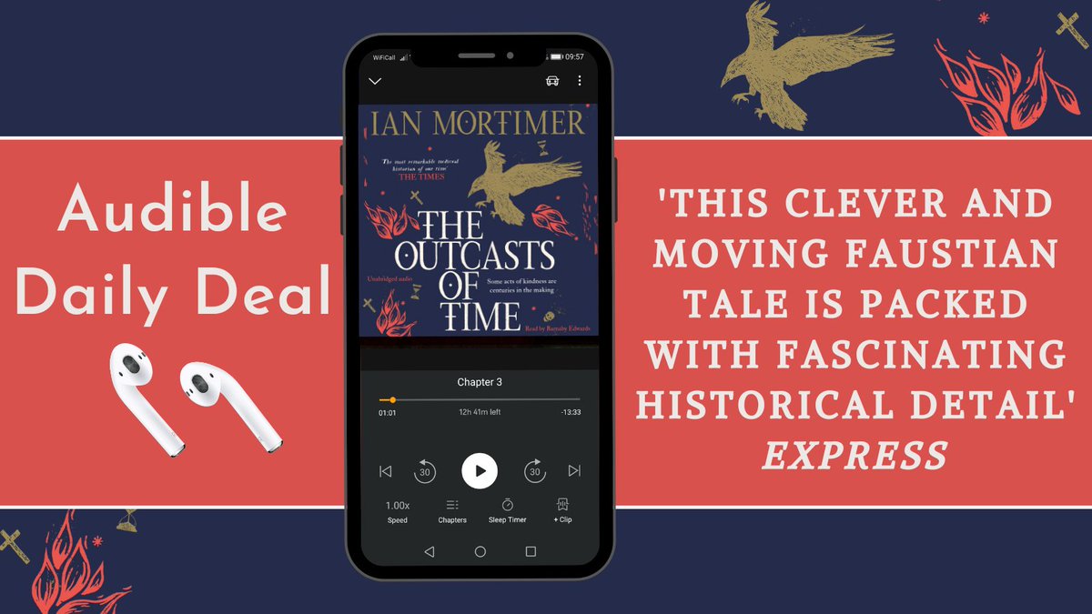 ‘Beautifully written and superbly executed’ Times Listen to the stunningly high-concept historical novel #TheOutcastsofTime by @IanJamesFM is just £2.99 for TODAY ONLY at @audibleuk adbl.co/3Qq0Shn