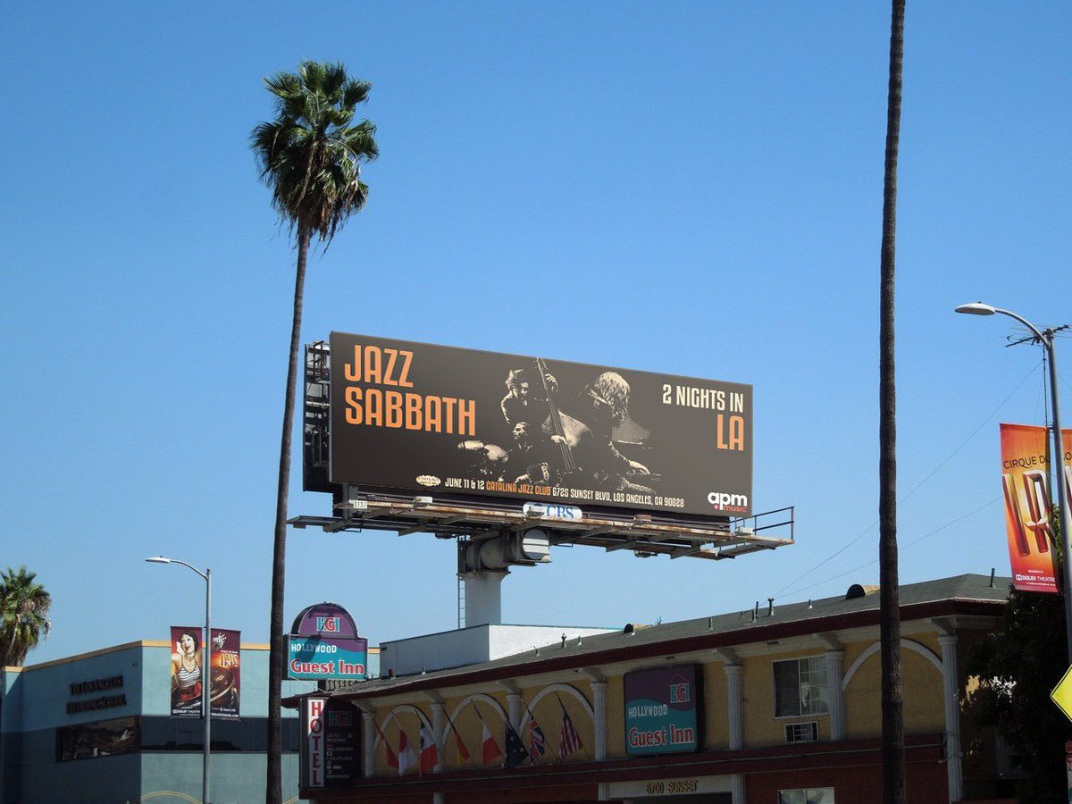 Los Angeles, we're looking forward to the weather. Get tickets, bring your friends and we'll see you there. @CatJazzClub 6-11: cutt.ly/LA_11 6-12: cutt.ly/LA_12 #blacksabbath #jazz #blacksabbathfans @apmmusic #hollywood #losangeles #sunsetboulevard