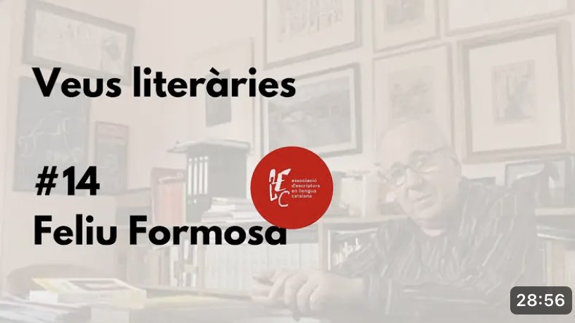 🎥 I també l'entrevista documental sobre Formosa inclosa al cicle «Veus literàries», disponible al Canal AELC de YouTube: youtu.be/W3Umxnmwc6Q?si…
