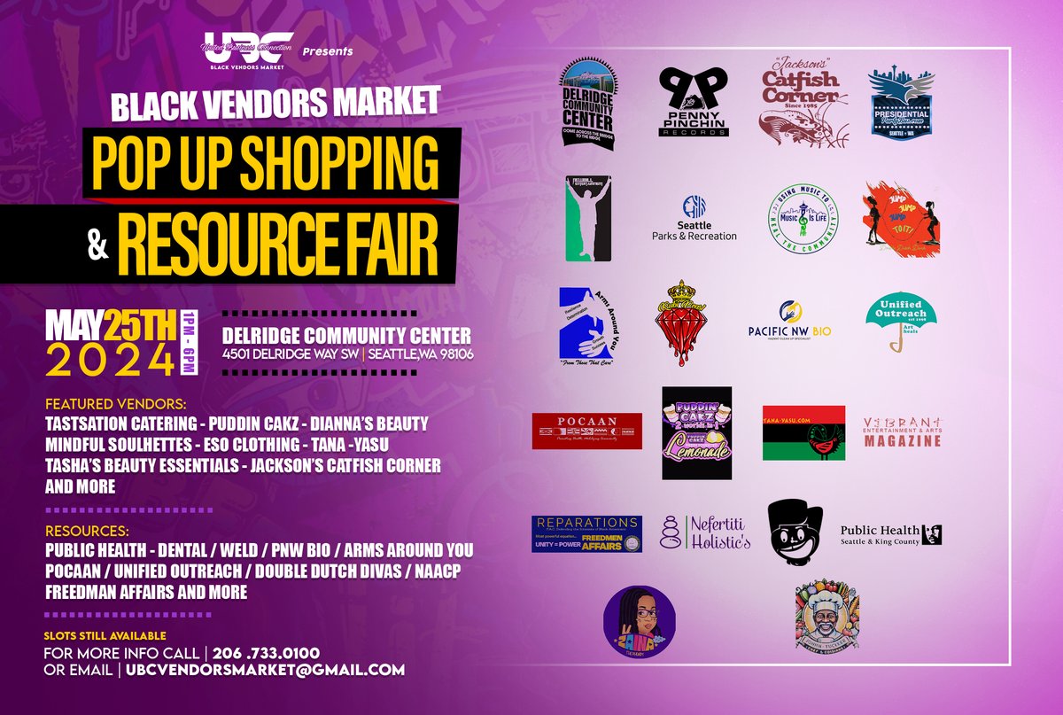 📅 Save the date! May 25th is about to be 🔥! Join us at the Black Vendors Market for a day filled with fun, community, and support for Black-owned businesses. Spread the word and grab your FREE tickets now! Don't miss out - it's for everyone! 💃 

#SupportBlackBusiness