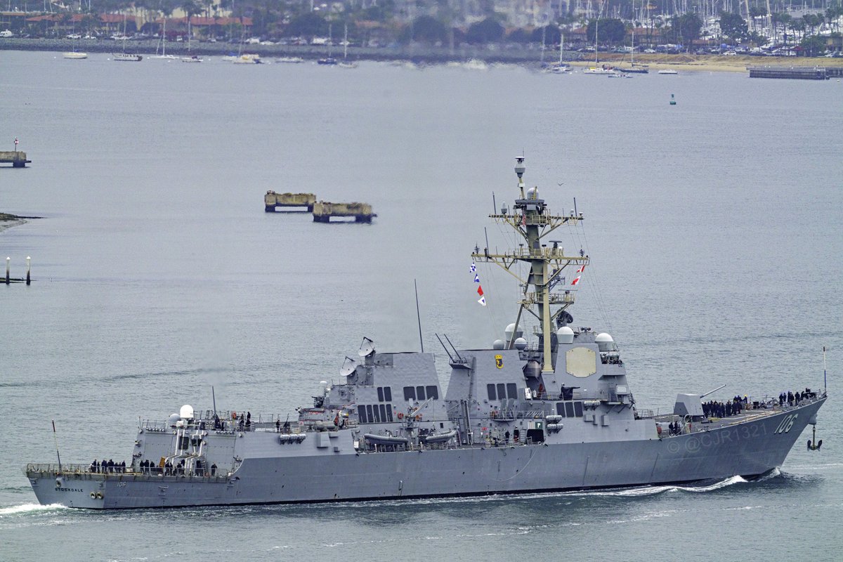 USS Stockdale (DDG 106) Arleigh Burke-class Flight IIA guided missile destroyer heading to Alpha Pier in San Diego - May 9, 2024 #ussstockdale #ddg106

SRC: TW-@cjr1321