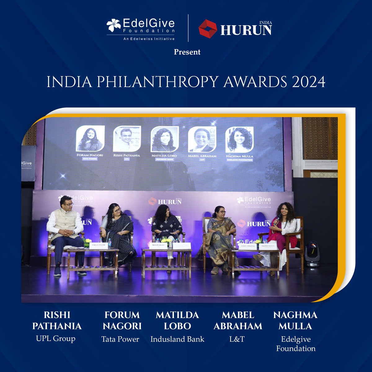 Pioneering CSR leaders sharing their insights on collaborative solutions to confront social impact challenges, thereby engaging the audience with their wealth of expertise. #IndiaPhilanthropyAwards2024 #PhilanthropyIndia #GivingBackIndia #CelebrateGiving #IndiaGives #IPALive