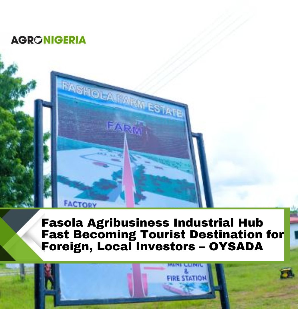 Director General of Oyo State Agribusiness Development Agency (OYSADA), Dr. Debo Akande has expressed satisfaction with the progress of the ongoing developmental programmes at the Fasola...Read more: agronigeria.ng/fasola-agribus…