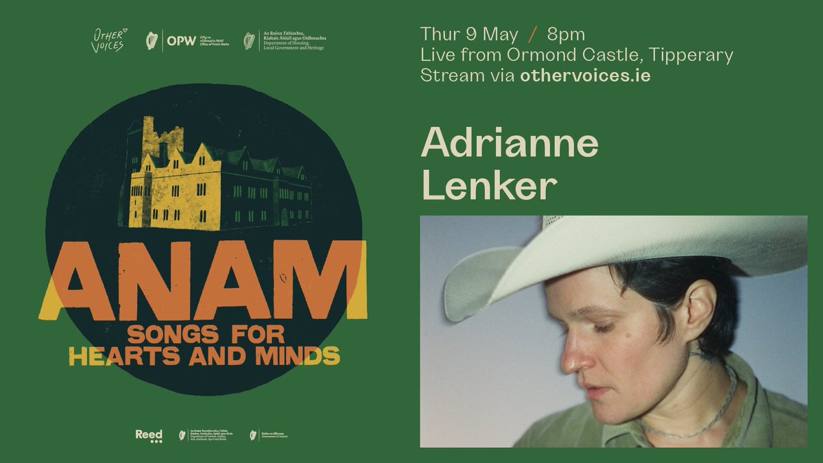 Tonight @AdrianneLenker @4AD_Official @OtherVoicesLive #Anam live on this⬇️ link at 8pm. youtube.com/watch?v=l_gBOb…