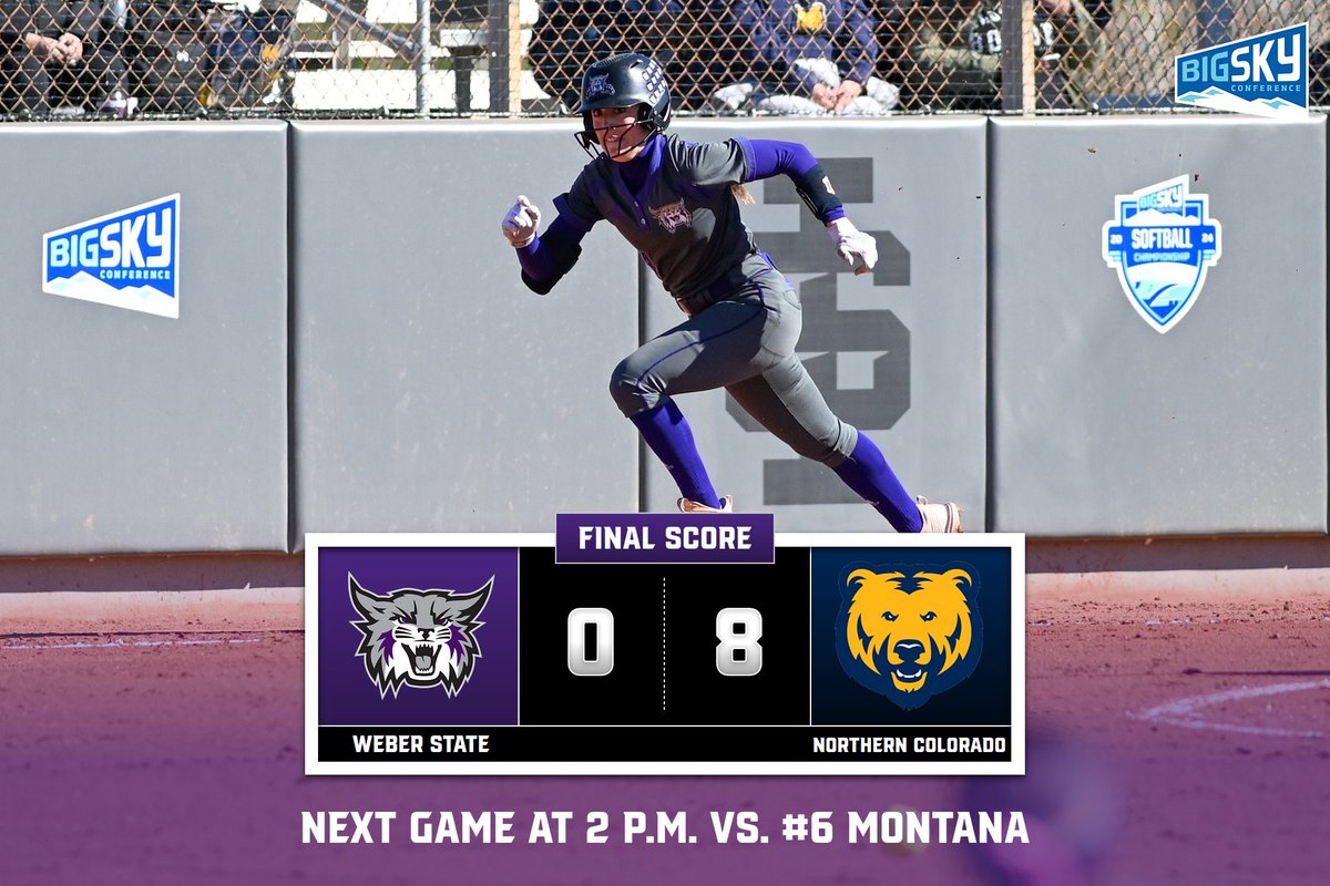 Weber State drops game to Northern Colorado and will now face Montana this afternoon at 2:00 p.m. #WeAreWeber