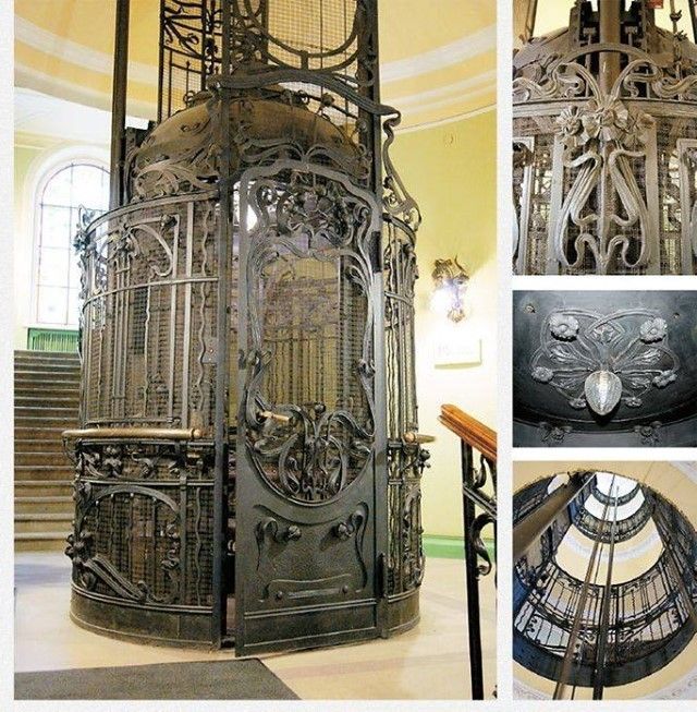 Vintage elevators, a thread 1. XIX century steam-powered elevator in the house of Guard Captain S. Muyaki, St. Petersburg, Russia.