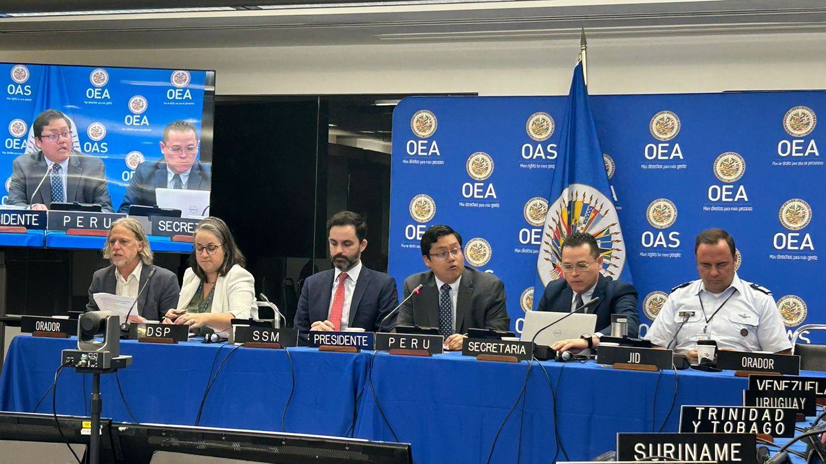 El Perú presidió hoy la reunión de la Comisión de Seguridad Hemisferica (CSH) de la OEA, en la que se dialogó sobre políticas y estrategias para combatir a las bandas delictivas, prevenir el tráfico ilícito de armas de fuego y frenar la violencia, con la participación de