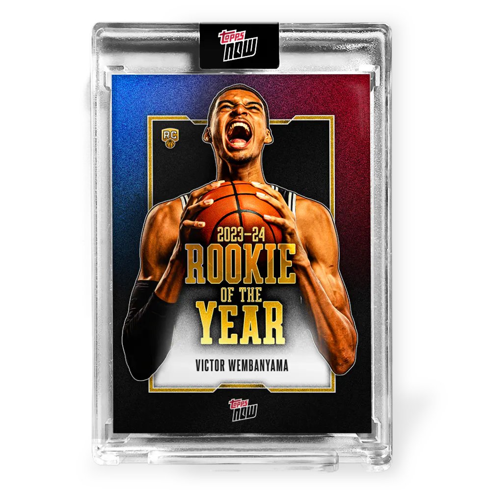 🚨JUST ANNOUNCED🚨 Anyone who purchases the Victor Wembanyama @Topps Now ROY card has the chance to get an autographed Wemby card in their order.