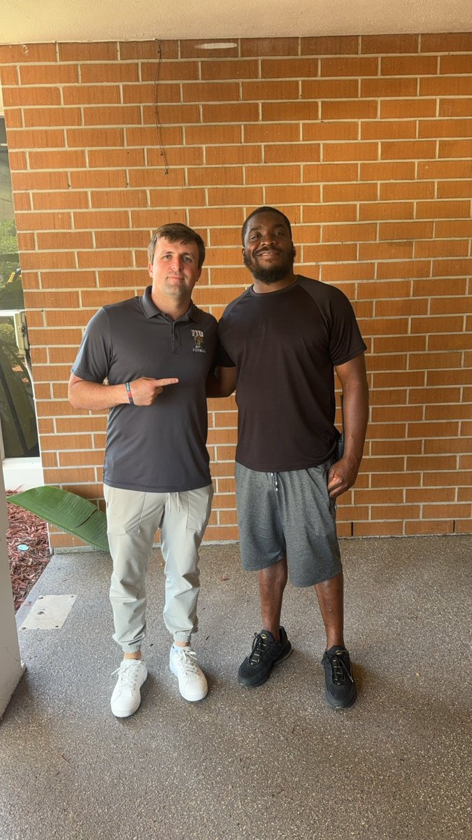 Thank you @jay_macintyre11 for stopping by the Meade to evaluate our outstanding student athletes! Go Panthers! #MINERPRIDE🖤💛