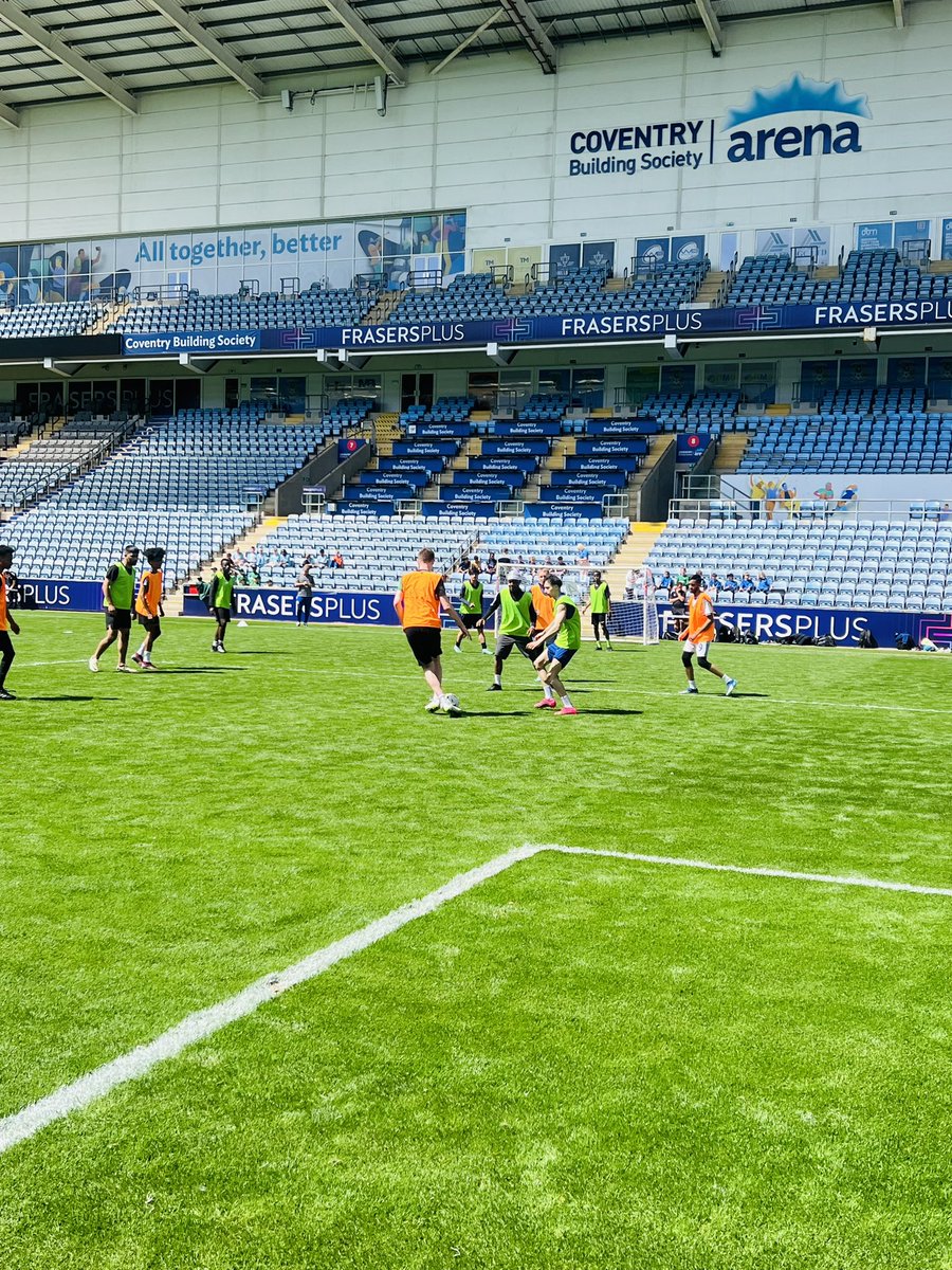 Amazing experience for the @coventrycollege 16-19yrs football squad today taking part in the @sbitc_ccfc community day @Coventry_City stadium pitch Interested in the full time academic & football programme for September 2024 start - contact academyofsport@coventrycollege.ac.uk