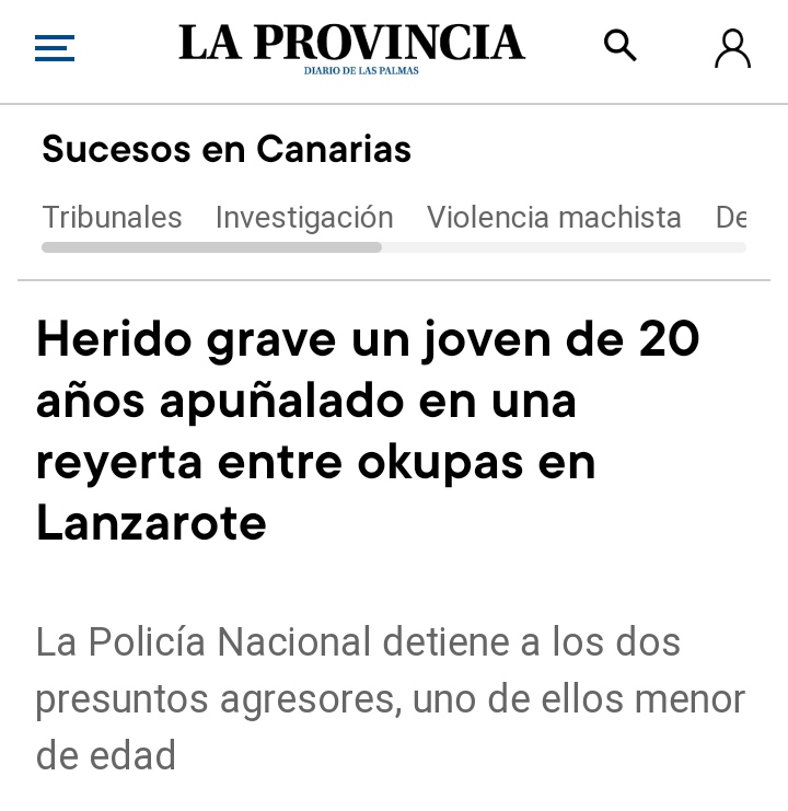 #Lanzarote | 🇲🇦 Tres okupas marroquíes implicados en una pelea con cuchillos.

🇮🇨 #Canarias #Inmigración