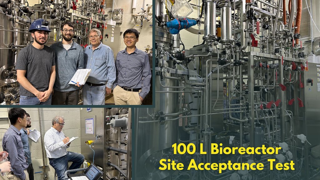 NCERC is thrilled to announce the completion of the Site Acceptance Test for a 100 L bioreactor in the Fermentation Suite. We're eager to leverage new equipment to further our research and development initiatives, ultimately contributing to a greener and more sustainable future.