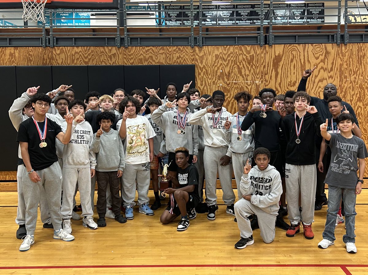 Great job by everyone involved in last nights district track meet!! Here are your 7th grade PFISD Track and Field District Champs…. #PCMS #PumaNation #PFISD #Together