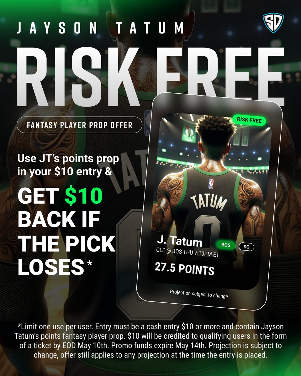 JT is RISK FREE tonight 🍀 See help center for more info 🤟