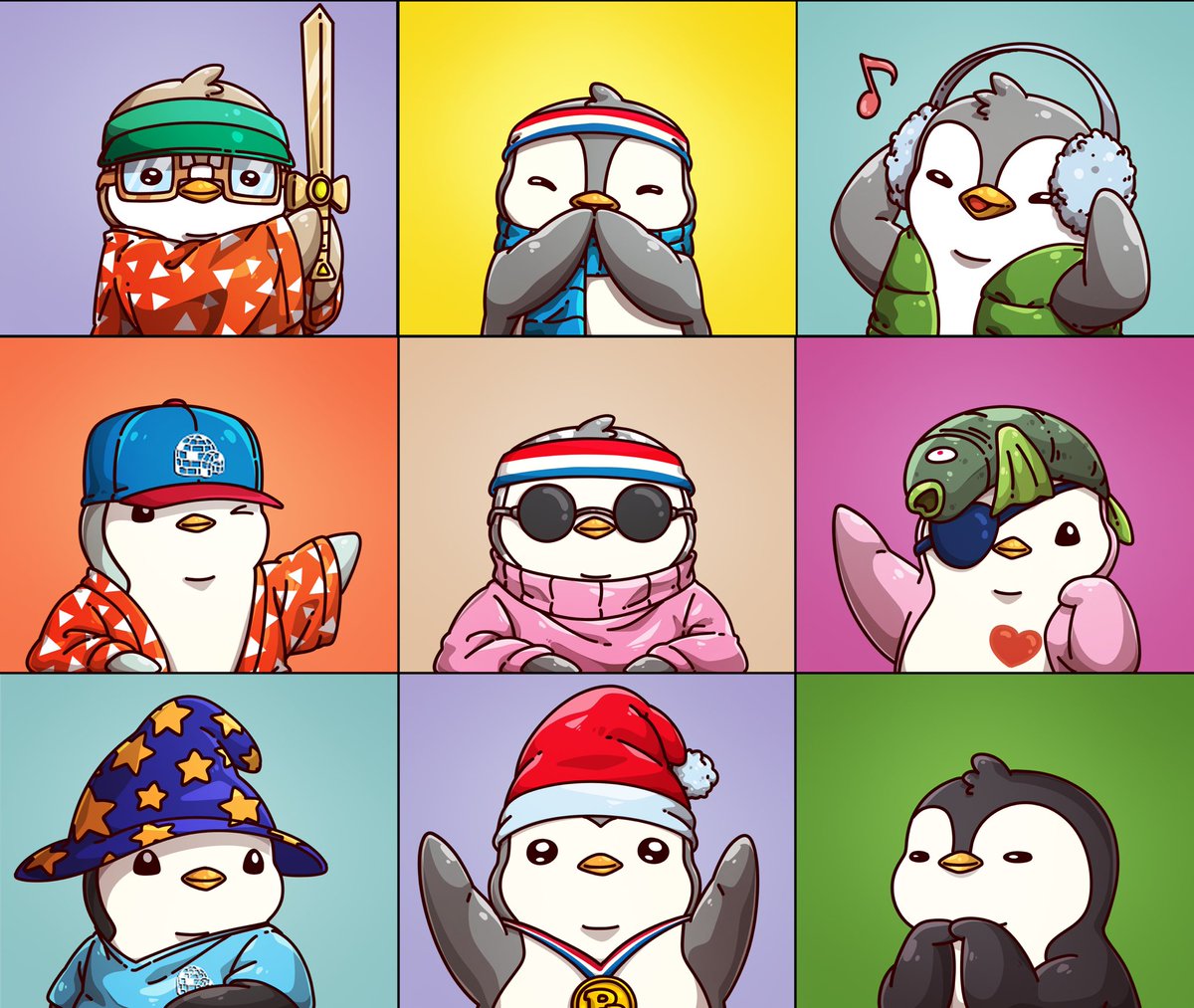 Sticker pack for Pudgy Penguin community members. Commissioned by: @taxninja Please connect with me if you want to create your own artwork.