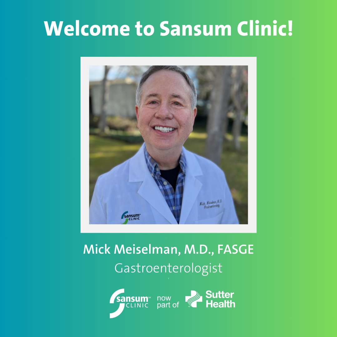 Welcome to Dr. Mick Meiselman, a nationally-recognized gastroenterologist with extensive training and expertise in endoscopic ultrasound (EUS). bit.ly/3W23OVf #SansumClinic #RidleyTreeCC #SutterHealth #TeamSutter #gastroenterology #gastroenterologist