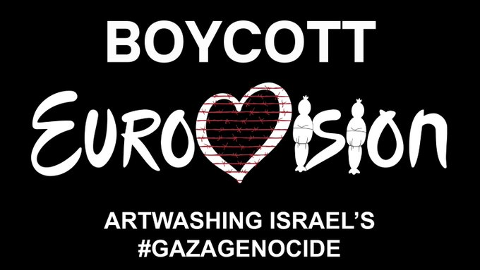 Während 🇷🇺 sofort von der Teilnahme an der Eurovision ausgeschlossen wurde, als es in die 🇺🇦 einmarschierte, darf Israel, das Palästina besetzt hält und im Gazastreifen einen Völkermord verübt, teilnehmen. Das ist die europäische rassistische Doppelmoral #BoycottEurovision #BDS