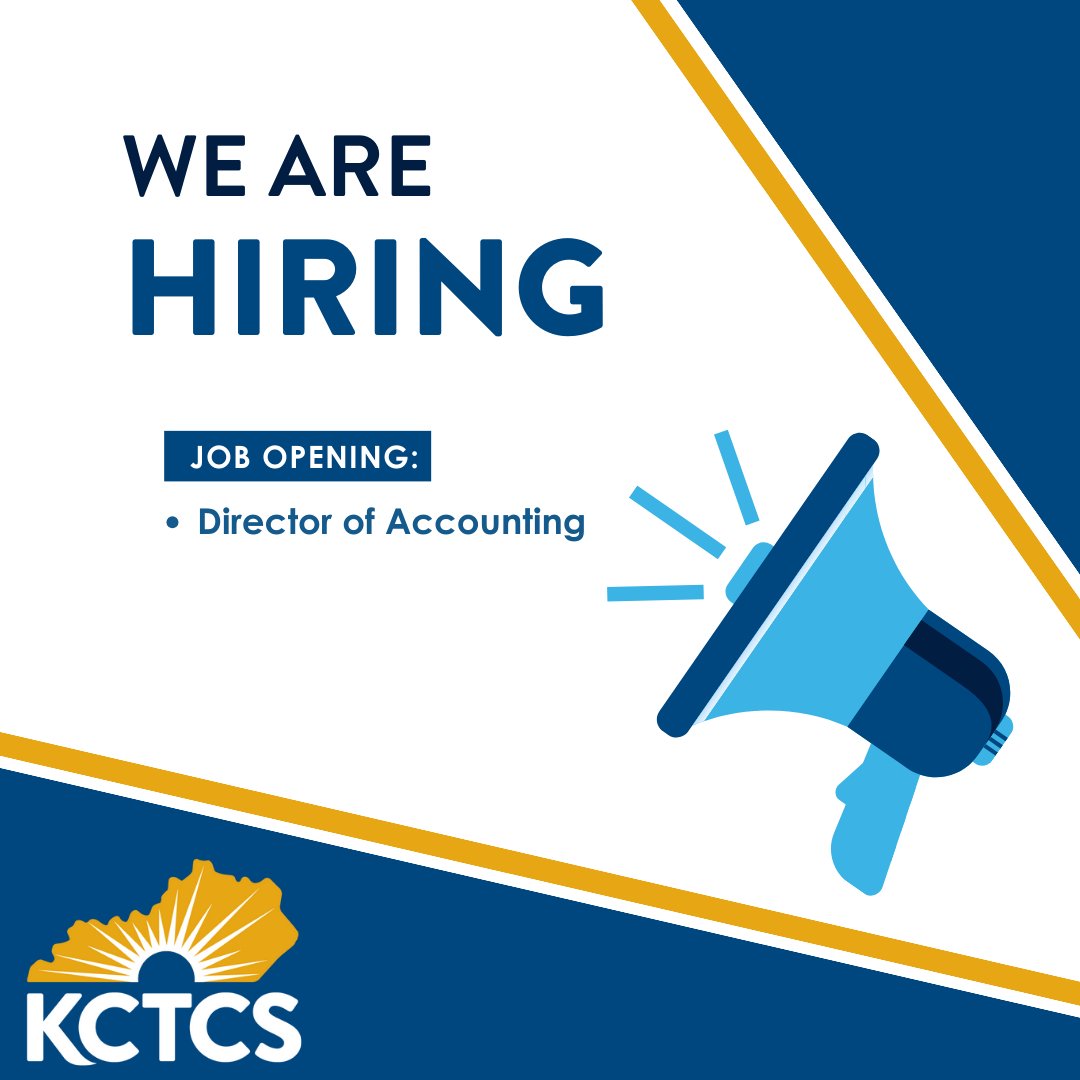 Join our team at KCTCS! Take the helm as our Director of Accounting and drive strategic financial initiatives to new heights. Apply now to shape the future of our organization! bit.ly/44BxBX1