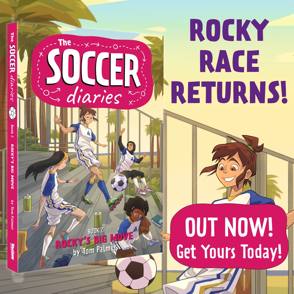 ⚽ KICK OFF! ⚽ Rocky Race returns in #TheSoccerDiaries Book Two - OUT TODAY! Be sure to pick up the next exciting book in the series for your young reader! Order yours now: reb.to/SoccerDiaries2