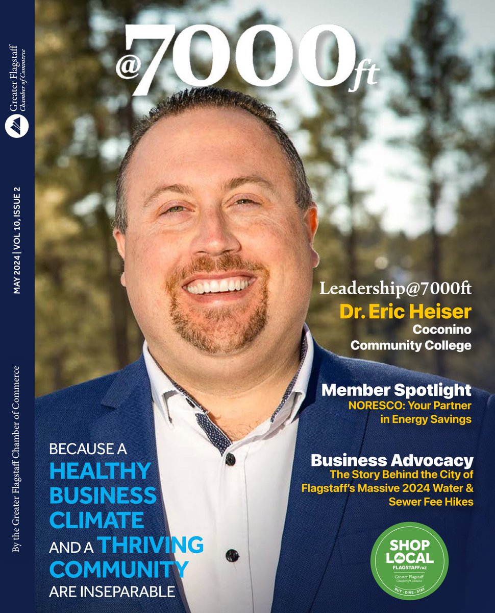 Have you read the latest issue of @ 7000ft? We interviewed Dr. Eric Heiser, President and CEO of @CoconinoCollege. Read about his plans for CCC and how he got his start. Link in bio.
.
.
.
.
#higheducation #educationleadership #leadersineducation #northerarizona #ccc
