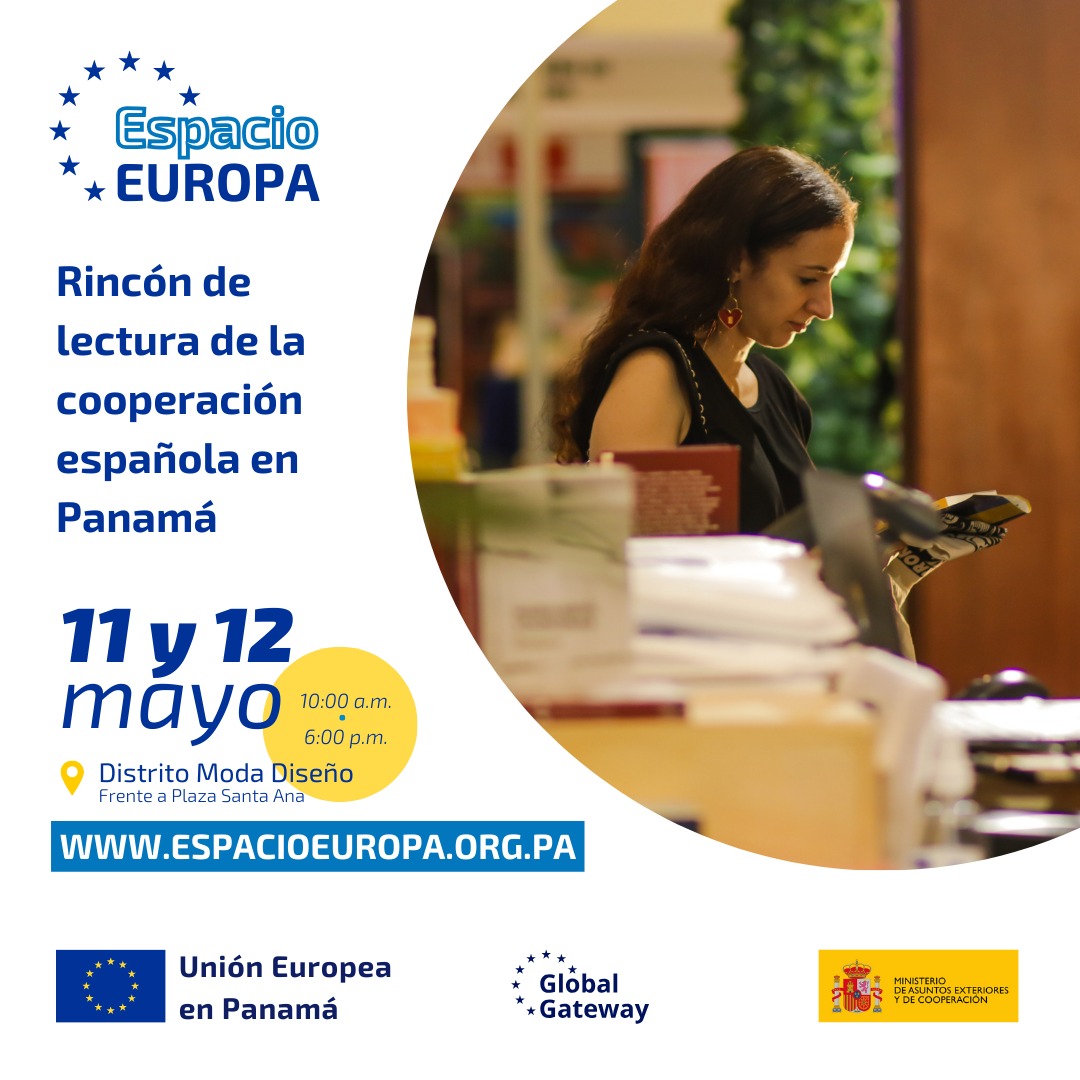 Estas son nuestras 🇪🇦 actividades para celebrar el #DiadeEuropa 🇪🇺 en Distrito Moda Diseño (plaza Sta. Ana) este fin de semana: ➡️ Cine: El Bola ➡️ Exposición: Oceánicas ➡️ Cooperación: Energía en Ngabe-Buglé ➡️ Rincón de lectura: libros de @CooperacionESP sobre Panamá