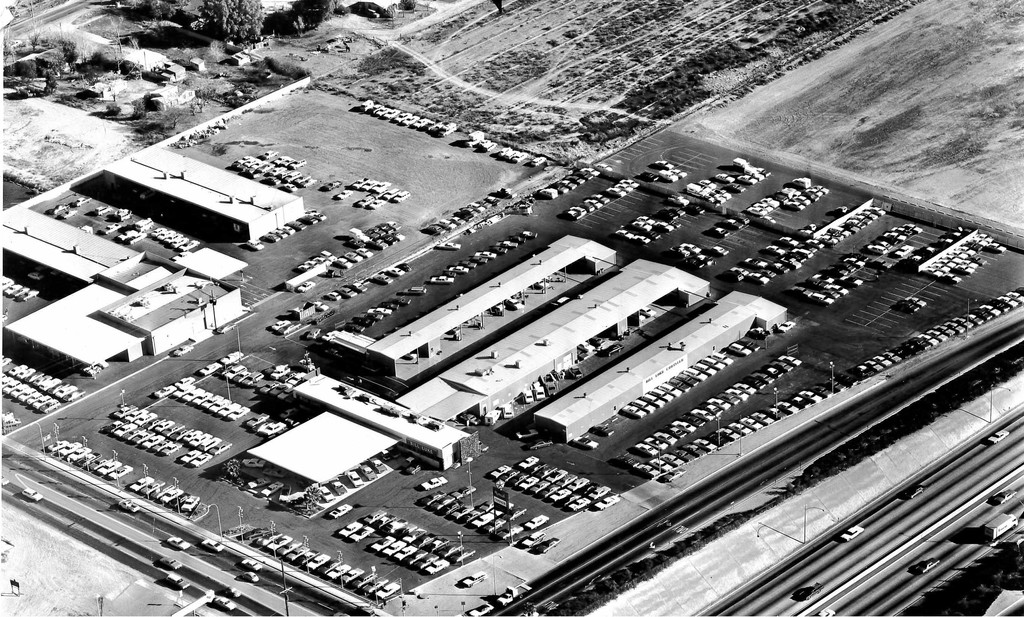 Check out this sweet overhead shot of our dealership back in 1970! It's incredible how much we have grown. #ArizonaHistory #thenvsnow #dealership #familyowned #familycompany #BillLuke #ThrowBackThursday #CamelbackRd