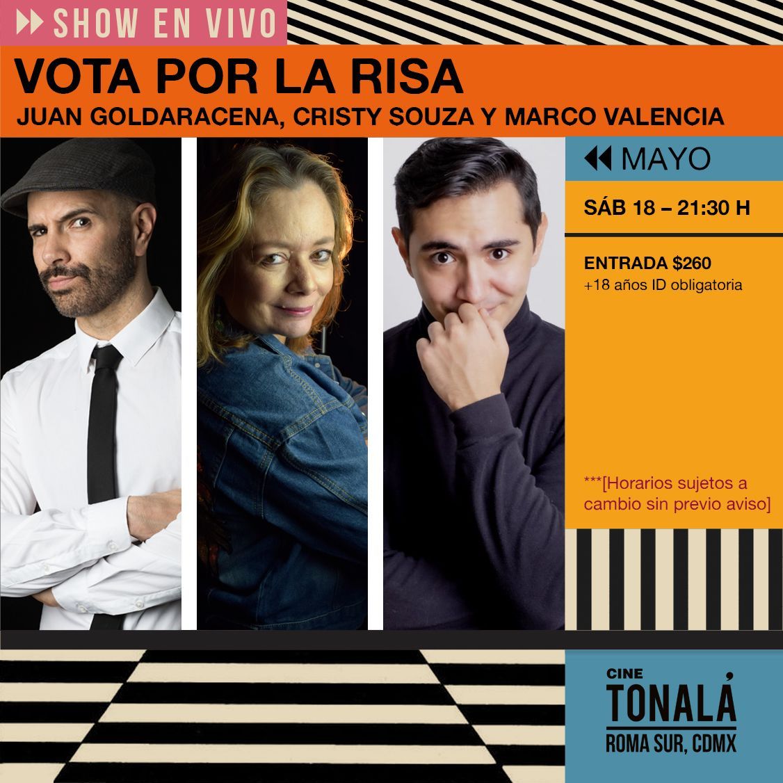 🔸STAND UP: VOTA POR LA RISA 🎙️ ¿No sabes por quién votar? Bota tu estrés, bota tus preocupaciones, bota todo lo que no suma. Olvídate de discursos gastados, debates ridículos, noticias falsas y caras de candidatos ensuciando las calles. 🎟️ buff.ly/3WfVVvm