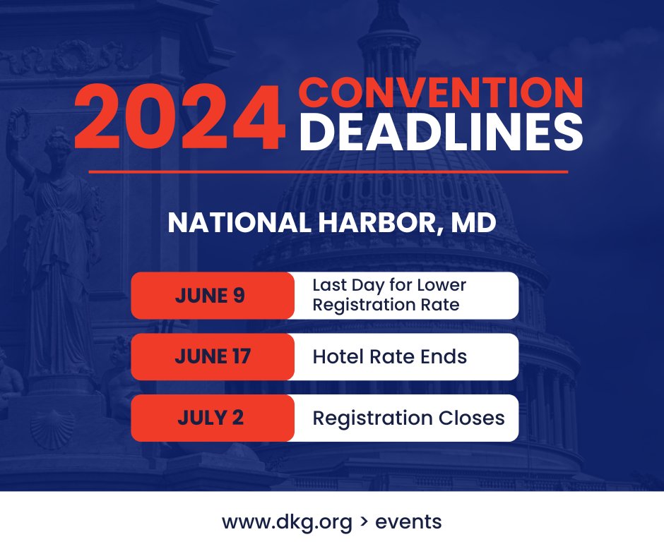⏰Stay on top of Convention registration deadlines to save big!💰Register by June 9 for the best rates—afterward prices go up by 50%!📈Also book your room at the Gaylord National by June 17 for discounted rates.💸Remember you cannot register after July 2nd!shorturl.at/cpCMS