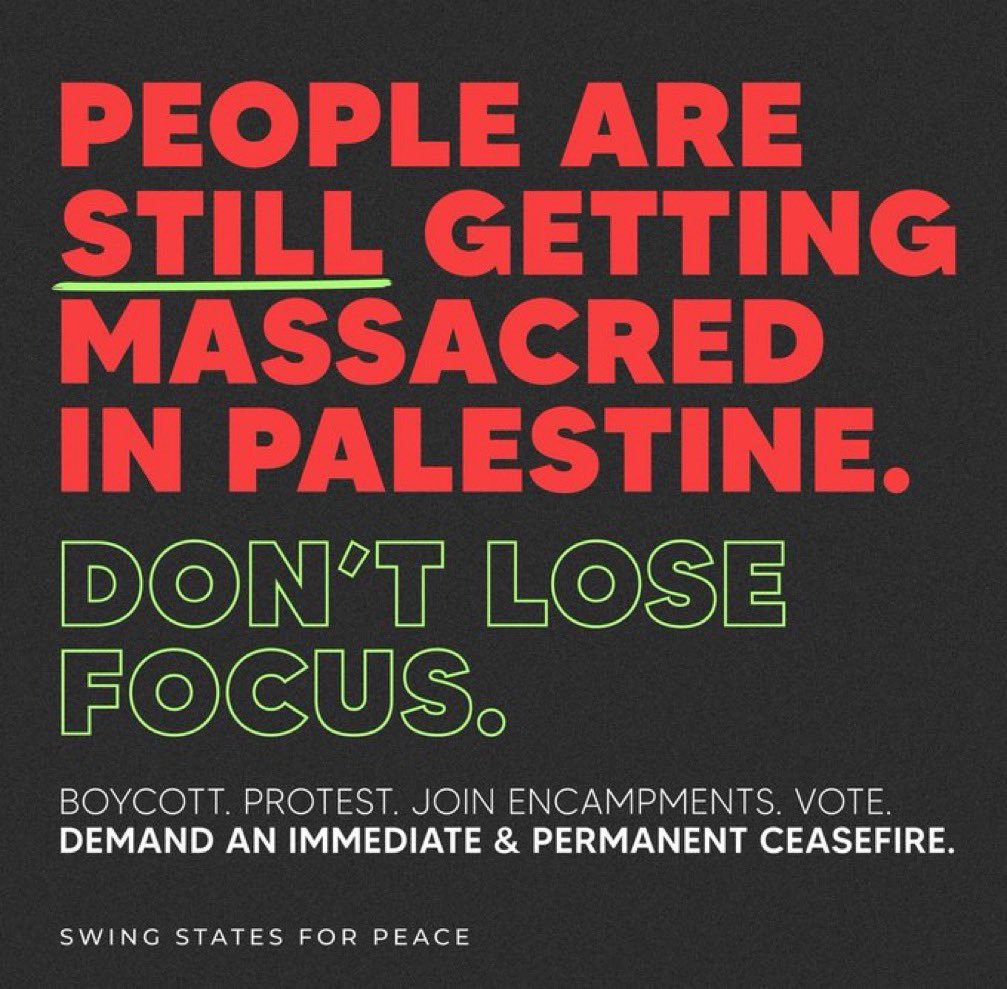 do not stop until we get a free palestine.