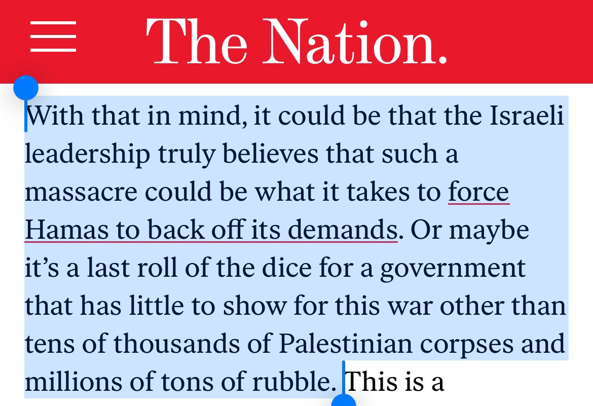 Essential coverage of the now underway Rafah invasion and the ceasefire negotiations by @malsaafin thenation.com/article/archiv…