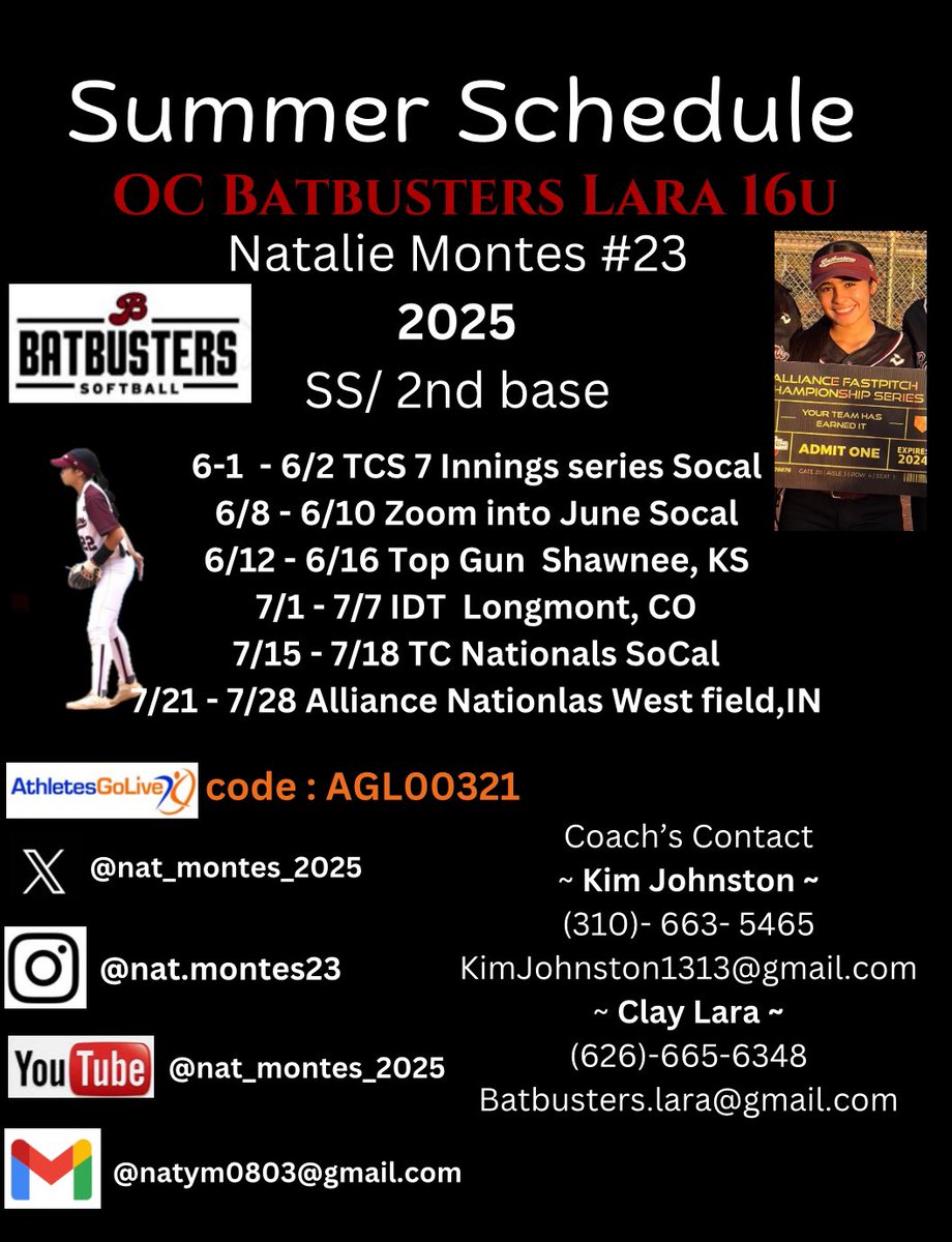 ‼️2024 Summer Schedule‼️ @OcbatbustersL @Lifesapitch13 @CoachDCruz3 @CoachKellyFord @CoachMJKnighten @coach_crowell @CoachMalveaux @LindaGarza02 @CoachTarr @JustinShults33 @DukeCoachYoung @lauraberg44 @UCR_CoachPalmer @YvetteHealy @OSUcoachG