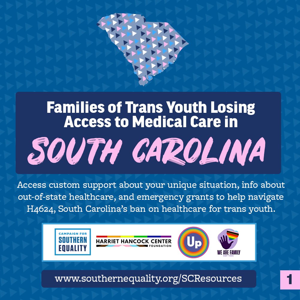 💔🏳️‍⚧️ The South Carolina legislature has sent H4624 to the governor's desk, advancing a dangerous bill that would ban transgender youth from accessing medically necessary care - and complicate care for many transgender adults. It is the worst bill of its kind in the country. 1/6