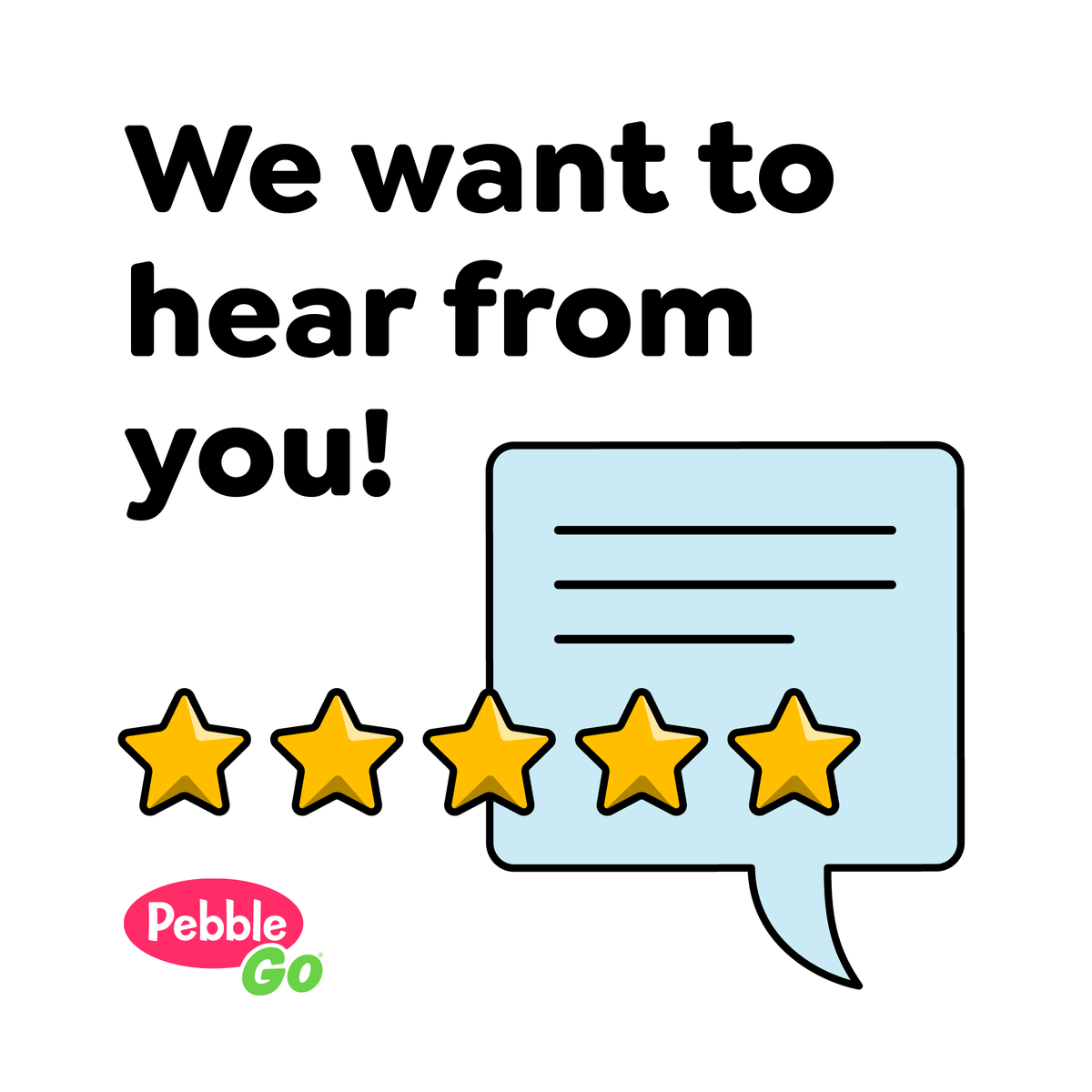 Capstone is working to better understand the successful work of educators like yourself in schools across the country. As someone using PebbleGo & PebbleGo Next, we want to learn from you—about your experiences, successes, and recommendations. ⭐ ➡️ bit.ly/3JqIAsx