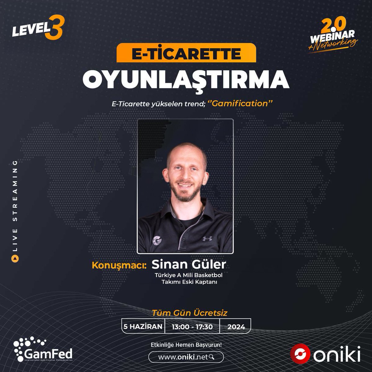 🏀E-Ticarette Yükselen Trend: Oyunlaştırma etkinliği 3. kez sizlerle🎉 Etkinliğinin konuşmacılarından biri gerçek bir efsane Guler Legacy Co-Founder'ı, basketbolun efsane ismi ve girişimci Sinan Güler! 🌟🏆 🎮 Detaylar Ve Kayıt 🔗oniki.net/etkinlik/gamfe… #eticaretteoyunlaştırma