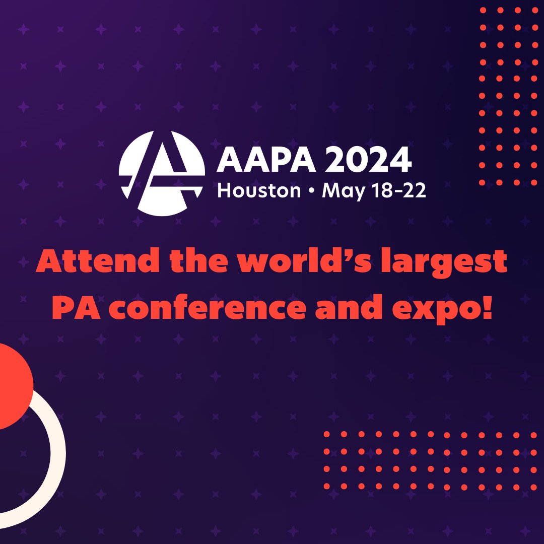 Join @aapaorg at #AAPA24, the world's largest PA and PA student conference and expo, in Houston! Connect, collaborate, and shape the future of #healthcare with PAs from across the country. bit.ly/3xsnaIP