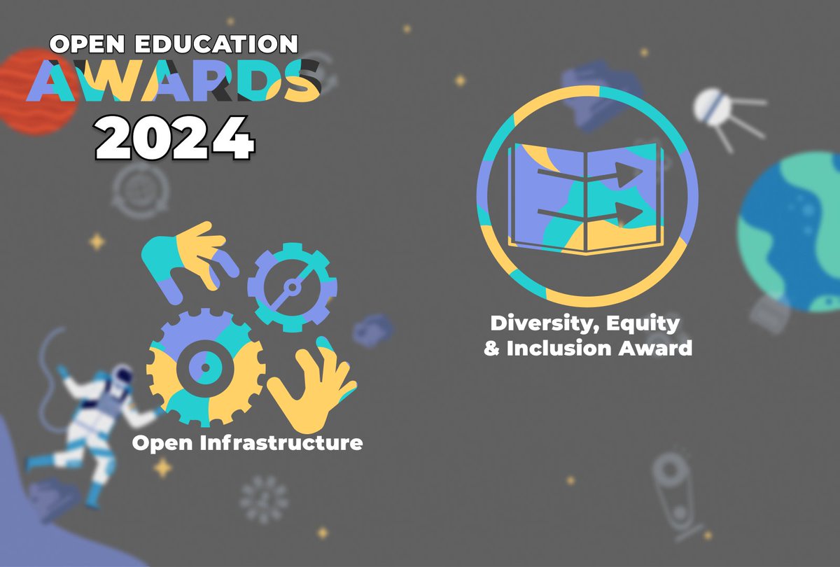 🏆#OEAwards24 nominations launch on May 13! 🎉

Review the innovations that impact your #openeducation adventure. Be inspired by #AwardWinners of #OpenInfrastructure + #SpecialAward #Diversity #Equity #Inclusion

🔎 bit.ly/4drL8o9

#educationtechnology #DEI #DEIsolutions