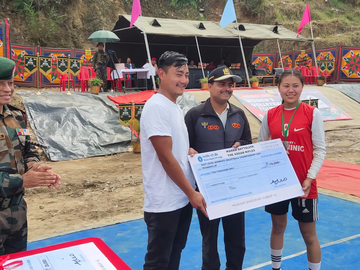 ASSAM RIFLES CONDUCTS DISTRICT LEVEL WOMEN'S VOLLEYBALL TOURNAMENT IN MANIPUR #AssamRifles organised District Level Women's Volleyball Tournament in Senapati district of Manipur from 03 May to 08 May 2024 wherein ‘Senapati Sporting Club’ emerged victorious out of the 17 teams…