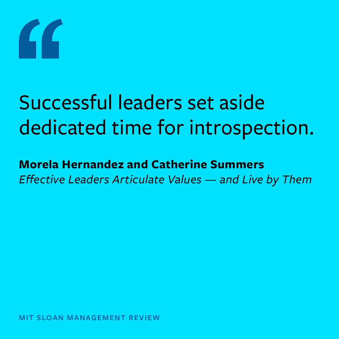 Successful leaders set aside dedicated time for introspection. mitsmr.com/3WgXWYq