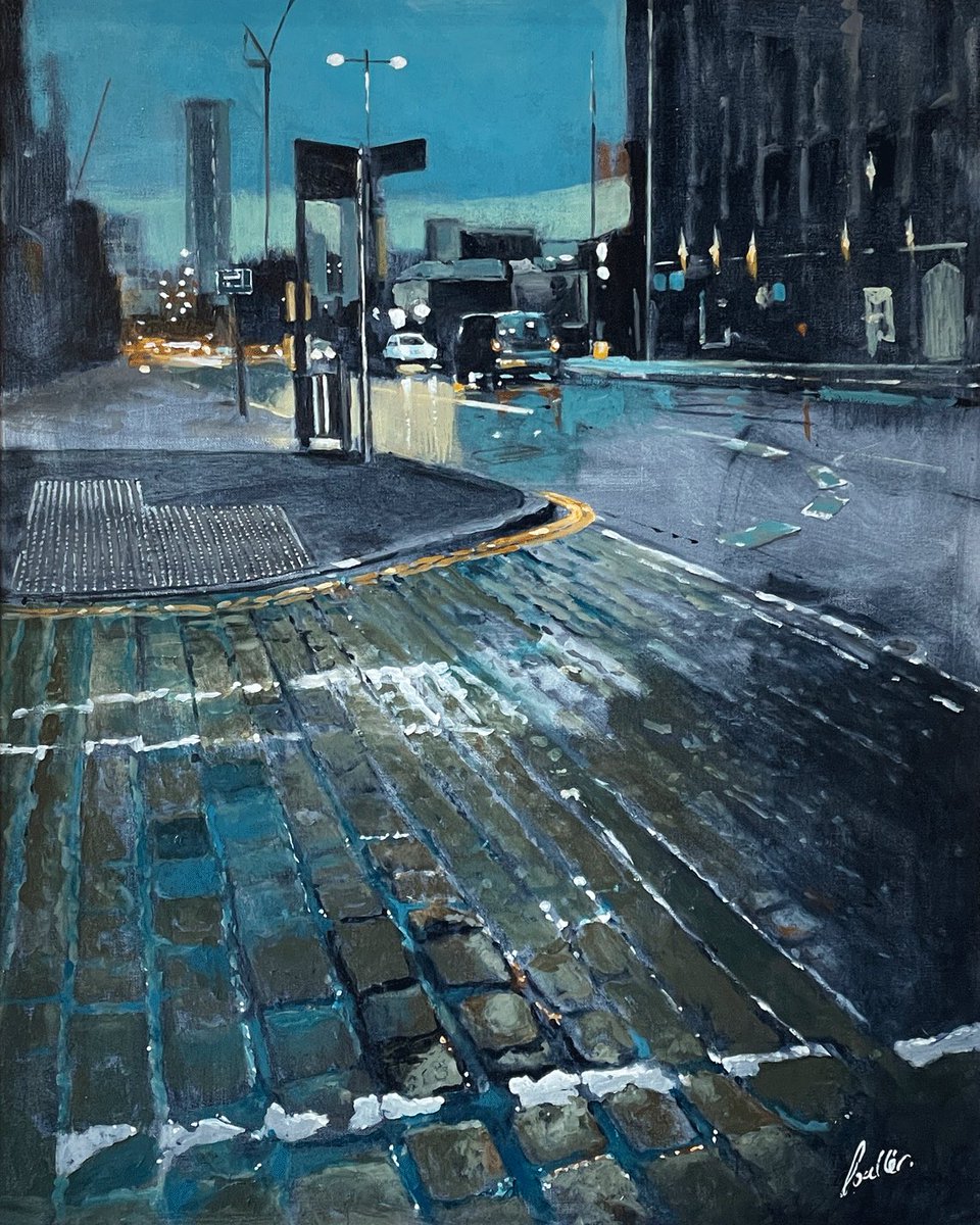 Dave Coulter - Manchester Dusk. #davecoulter #northernart @GrimArtGroup