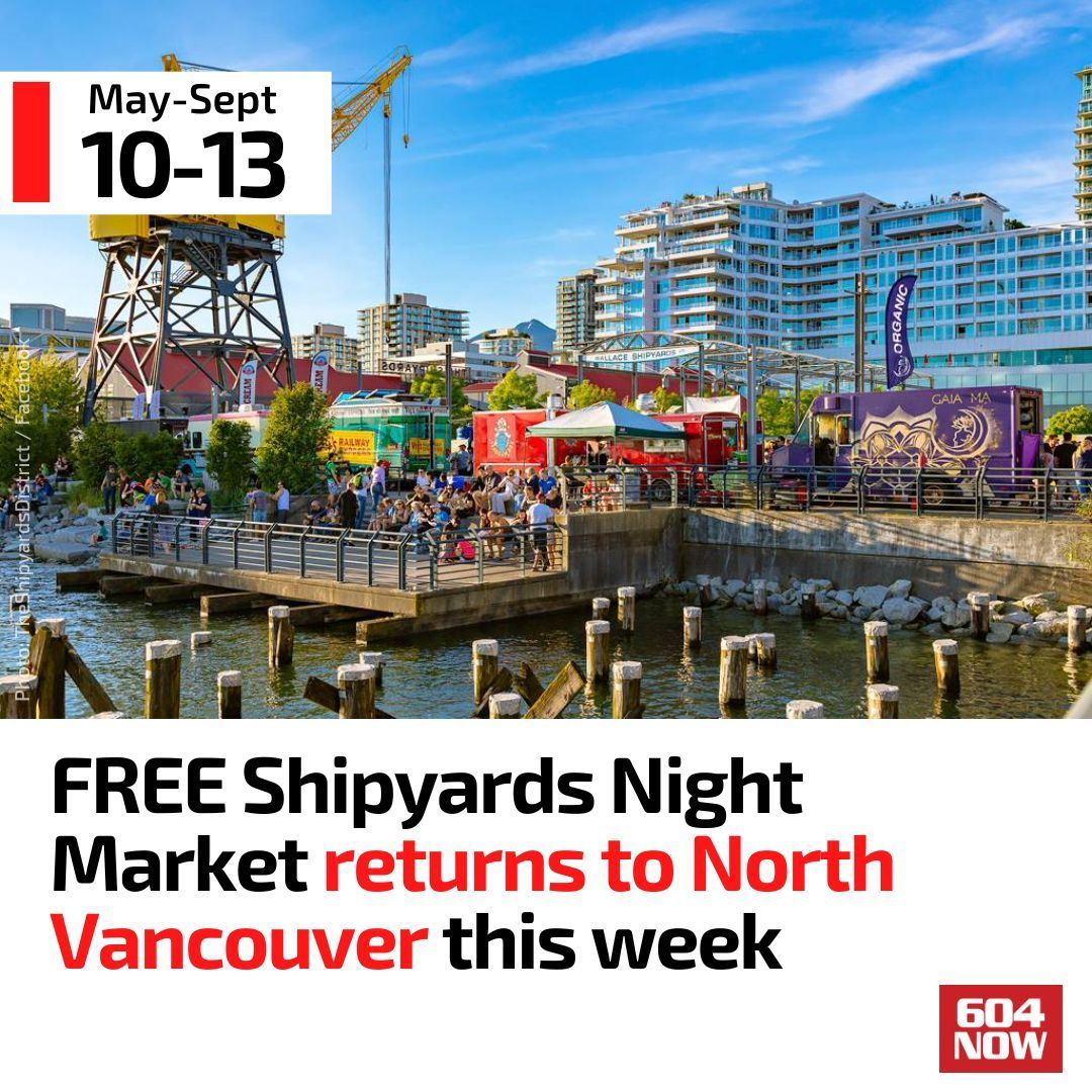 Details: bit.ly/3UuyagJ 🌉 🍦 The weather is perfect for the return of the @ShipyardsNMrkt in #NorthVancouver this Friday! 😍