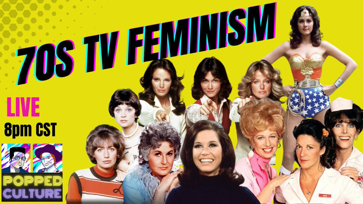 On @_Deprogrammed #PoppedCulture, @MCMysteryChris and I took a look back at the ways feminism was portrayed, mocked, and pushed in 1970s television. We looked at a few classics, like Wonder Woman, Laverne and Shirley, Alice, the Mary Tyler Moore Show and more! Plus - some vintage…