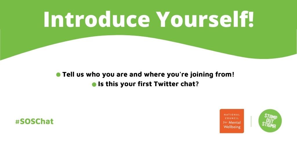Let’s take a moment to introduce yourself and where you’re posting from! #SOSChat