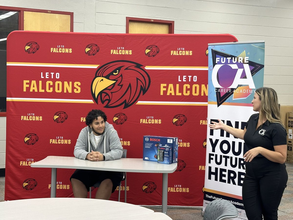 We are so proud of Marcus! Today he signed on as a technician for Superior Fire Arms & Communications. He received some tools from @FutureCareerAc at a signing ceremony. Good luck! @HillsboroughSch @LHSMcCoy