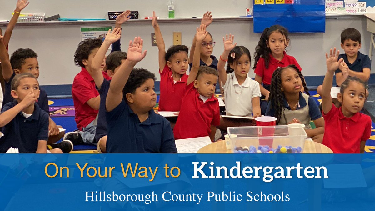 On your way to Kindergarten in HCPS? Rest assured, your child will be provided with a structured environment, learn basic academic skills, interact with their peers, develop social skills, and learn to work collaboratively in a group setting! 🏫👉 hillsboroughschools.org/kindergarten