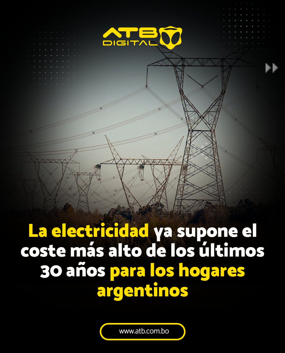 La factura de la electricidad en Argentina es la más cara de los últimos 30 años, según un informe de la Universidad Argentina de la Empresa (UADE), basado en los datos del Instituto de Economía (INECO), recogido por C5N.

#ATBDigital #ATBNoticias