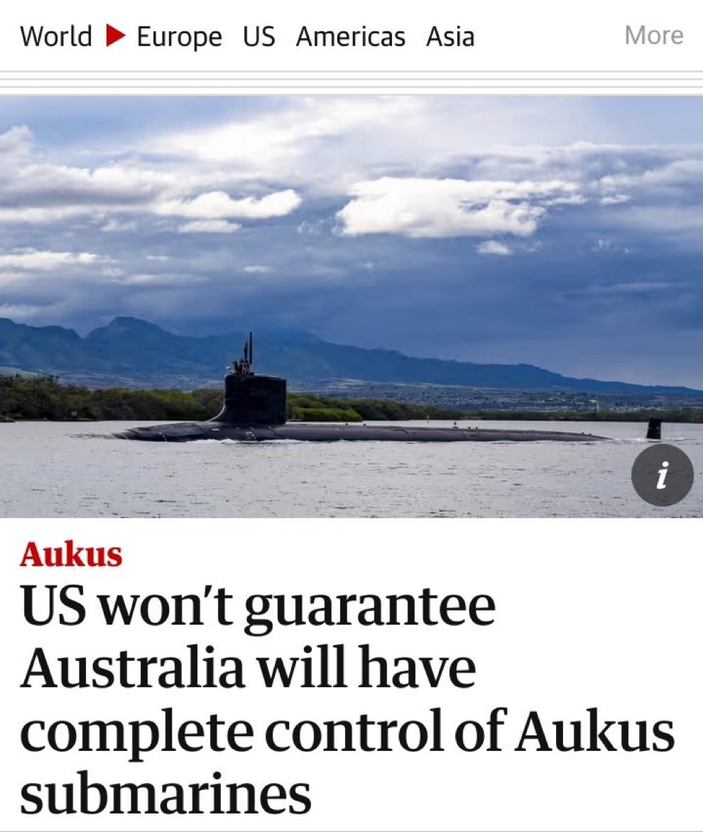 Haha 😂
surprised ?

The UK-US alliance is the only US alliance that’s robust. 
The British Empire lives on. The HQ merely shifted to Washington after WW II.

Japan's reliance on Article5 will prove to be illusory too.

QUAD alliance is yet another facade orchestrated by the US