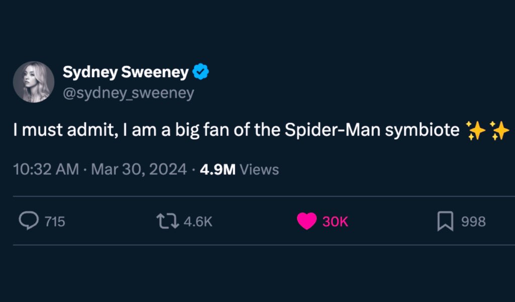 Sydney Sweeney has good taste