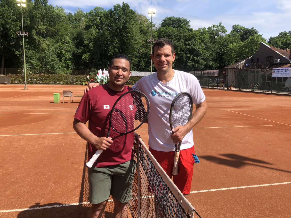 今日は午前1時間、午後は2013年のデフリンピック金メダリストで、今回第2シードのハンガリーのMathe選手と練習させて頂きました🇭🇺🎾

明日からいよいよ試合が始まります！
初戦はポーランド🇵🇱の選手と日本時間16:00試合開始予定ですのでご声援よろしくお願い致します！